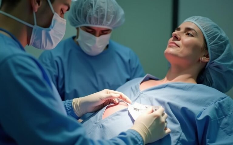 Consultation chirurgicale pour une augmentation mammaire avec évaluation personnalisée.