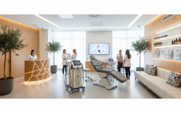 Clinique de chirurgie esthétique moderne à Tunis avec équipements de pointe.
