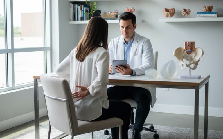 Consultation sur les implants fessiers pour corriger l'asymétrie fessière.