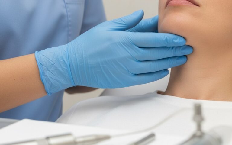 Illustration réaliste sur Liposuccion du menton en Tunisie : éliminer la graisse tenace et affiner le visage