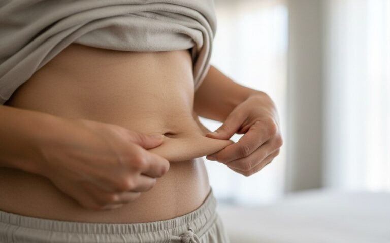 Illustration réaliste sur Peau du ventre qui tombe ? Retendez l'abdomen grâce à l'abdominoplastie en Tunisie